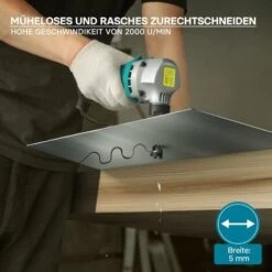 Grignoteuse électrique Tôle 500W 2,5 M Outil De Découpe De Métal & Tête De Coupe Orientable 360° -Makitch Magasin 11491192 2