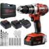 Perceuse Visseuse à Percussion Sans Fil TEENO,2×2.0 Ah Batteries, 13mm Mandrin Auto-serrant -Makitch Magasin 13575364 1