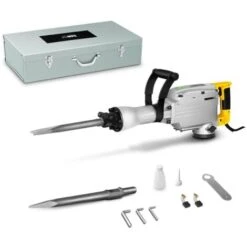 MSW Marteau Piqueur Burir Brise-Béton Démolition 1850 W 1900 Coups/Min + 2 Burins