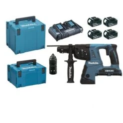 Perforateur-Burineur SDS+ 36V MAKITA - 2x18V Li-ion 5Ah - 26mm - 4xbatteries + 1xchargeur Rapide + 2 Coffrets Transport + Accessoires - DHR264PT4J 8 Perforateur-Burineur SDS+ 36V MAKITA - 2x18V Li-ion 5Ah - 26mm - 4xbatteries + 1xchargeur Rapide + 2 Coffrets Transport + Accessoires - DHR264PT4J -Makitch Magasin 14709063 2