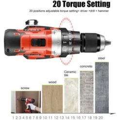 Perceuse Visseuse à Percussion Sans Fil TEENO-916 - 2x20V - 2,0Ah - 69 Accessoires -Makitch Magasin 23114277 4