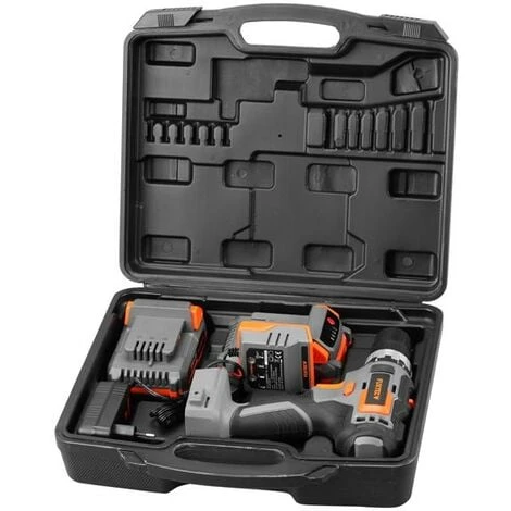 Perceuse Visseuse Sans Fil - FUXTEC FX-E1BS20 - 20V 21000 Frappes/min - Set Avec 2 Batteries 2Ah Et Chargeur 1A 4 Perceuse Visseuse Sans Fil - FUXTEC FX-E1BS20 - 20V 21000 Frappes/min - Set Avec 2 Batteries 2Ah Et Chargeur 1A – Image 2