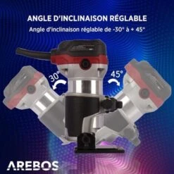 AREBOS Défonceuse électrique Machine à Fraiser 710W Sac à Outils Fraiseuse à Bois Routeur à Bois 10 AREBOS Défonceuse électrique Machine à Fraiser 710W Sac à Outils Fraiseuse à Bois Routeur à Bois -Makitch Magasin 25627283 4