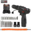 BLACKPINE - Perceuse Visseuse Tournevis Sans Fil 2 X 12V 1500mAh Batteries Lithium + 24 Accessoires + Caisse Portable -Makitch Magasin 32703002 1