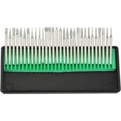 90 PCS Fraises Diamantées 3mm Tige 120 Grains Meule Foret Meche Diamant De Gravure Sculpture Forme Percer Outil à Limer Polir Ébavurer Pour Verre Pierre Bois Céramique Fraiseuse Meuleuse -Makitch Magasin 32753076 4