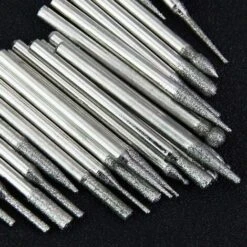 90 PCS Fraises Diamantées 3mm Tige 120 Grains Meule Foret Meche Diamant De Gravure Sculpture Forme Percer Outil à Limer Polir Ébavurer Pour Verre Pierre Bois Céramique Fraiseuse Meuleuse -Makitch Magasin 32753076 5