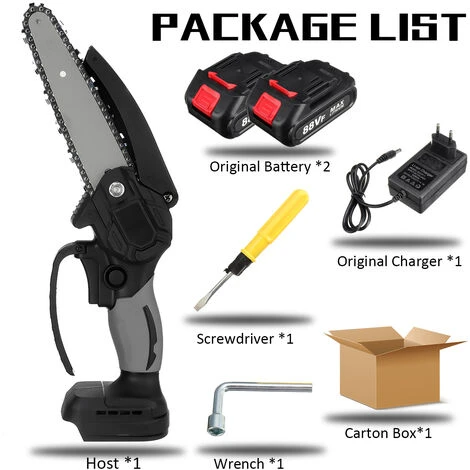 2000W 88VF 120mm Scie à Chaine électrique Gris (2 Batterie) 7 2000W 88VF 120mm Scie à Chaine électrique Gris (2 Batterie) – Image 5