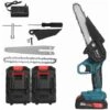Scie à Chaine Trononneuse à Batterie élagueuse Sans Fil 6'' 10000rpm Scie à Bche électrique 2 Batteries 1 Chargeur Bleu -Makitch Magasin 36572151 1