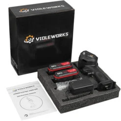 Mini Tronconneuse à Batterie élagueuse électrique Sans Fil 4'' VIOLEWORKS Scie à Chaine Scie à Buche électrique 18V 2 Batteries Noir -Makitch Magasin 36979205 3