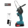 BLACKPINE - Mini Tronçonneuse Portative Sans Fil, Rechargeable 21 V, 1500mAh Vitesse De Coupe Réglable, Pour La Coupe Du Bois Et Du Métal (Bleu)