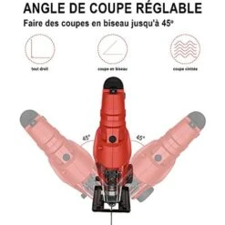 Scie Sauteuse 650W TEENO,6 Vitesses Réglables, Angle D'inclinaison ±45 ° 9 Scie Sauteuse 650W TEENO,6 Vitesses Réglables, Angle D'inclinaison ±45 ° -Makitch Magasin 44260279 3