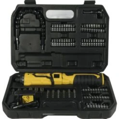 Tournevis Électrique 3,6V - Batterie 1.3Ah - Fonction à 90° - Mallette De 82 Pièces - Nemura -Makitch Magasin 49357066 3