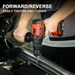 Perceuse A Percussion,TEENO 20V Perceuse Visseuse Sans Fil,poignée Latérale Amovible,2x2.0AhBatterie,20+3Réglages De Couple & 2 Vite -Makitch Magasin 54089190 5