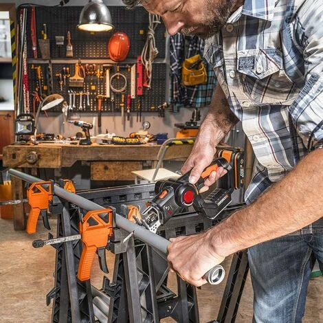 WORX Scie Sauteuse 2 En 1 Scie Multifonction Sans Fil Professionnelle 18V(20V Max), Batterie Powershare, WX550.4 6 WORX Scie Sauteuse 2 En 1 Scie Multifonction Sans Fil Professionnelle 18V(20V Max), Batterie Powershare, WX550.4 – Image 4