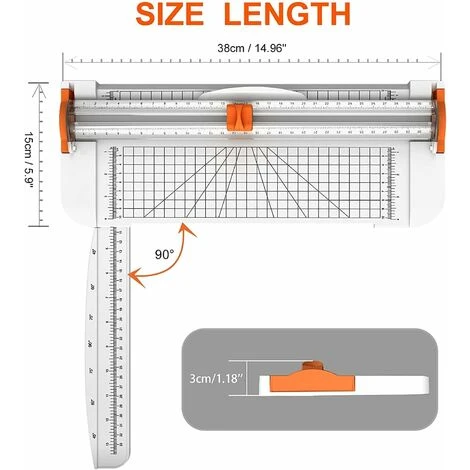 Massicot A4 12 Pouces Papier Rogneuse, Coupe Papier En Titane Avec Sécurité Automatique Pour Découper Des Photos Ou Des étiquettes/manuel De Bureau/maison,T-Audace 4 Massicot A4 12 Pouces Papier Rogneuse, Coupe Papier En Titane Avec Sécurité Automatique Pour Découper Des Photos Ou Des étiquettes/manuel De Bureau/maison,T-Audace – Image 2