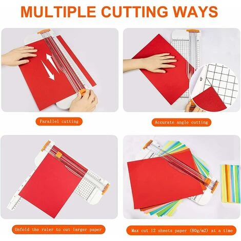 Massicot A4 12 Pouces Papier Rogneuse, Coupe Papier En Titane Avec Sécurité Automatique Pour Découper Des Photos Ou Des étiquettes/manuel De Bureau/maison,T-Audace 7 Massicot A4 12 Pouces Papier Rogneuse, Coupe Papier En Titane Avec Sécurité Automatique Pour Découper Des Photos Ou Des étiquettes/manuel De Bureau/maison,T-Audace – Image 5