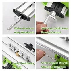 Mini Fraiseuse,Multifonctionnelle Table De Perage Transversale Ajustable,Mini Fraiseuse Table,Table De Glissière De Forage Composée De Fraiseuse Pour Perceuse D'établi De Bricolage,310x90 Mm,Lilaris -Makitch Magasin 59805742 4