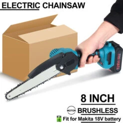 Manta Scie à Chaine élagueuse Sans Fil Brushless 18V 8'' VIOLEWORKS Tronconneuse à Batterie électrique 2 Batteries -Makitch Magasin 61221735 5