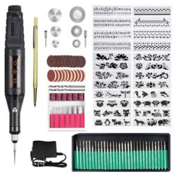 Outil De Gravure 108PCS, Stylo De Gravure électrique Avec Marqueur Dispositif De Gravure Bricolage Pour Bijoux Verre Bois Métal Plastique
