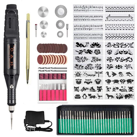 Outil De Gravure 108PCS, Stylo De Gravure électrique Avec Marqueur Dispositif De Gravure Bricolage Pour Bijoux Verre Bois Métal Plastique 3 Outil De Gravure 108PCS, Stylo De Gravure électrique Avec Marqueur Dispositif De Gravure Bricolage Pour Bijoux Verre Bois Métal Plastique
