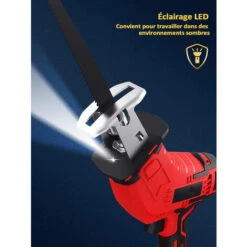 Scie Sabre Sans Fil Avec 2 4.0Ah Batterie, 8 Lames De Scie, En Coffret Idéal Pour La Coupe Du Bois Et Du Métal -Makitch Magasin 65747132 3