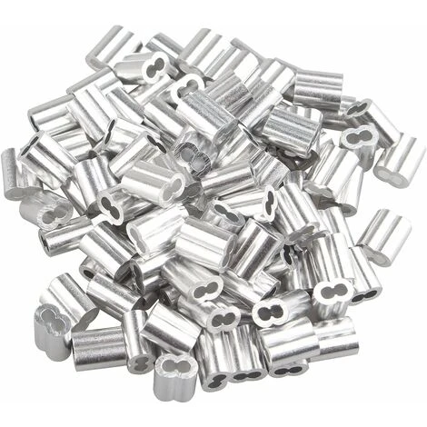 Manchon Aluminium Câble,100 PCS Manchons à Sertir En Aluminium Boucle Sertissage Câble Clip Ferrules En Doubles Clips De Boucle De Sertissage Avec Embouts Pour Câbles En Acier Câble Métallique 1,5 Mm, 3 Manchon Aluminium Câble,100 PCS Manchons à Sertir En Aluminium Boucle Sertissage Câble Clip Ferrules En Doubles Clips De Boucle De Sertissage Avec Embouts Pour Câbles En Acier Câble Métallique 1,5 Mm,