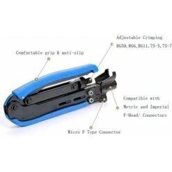 Ensemble De Pince à Sertir Pour Câble Coaxial Avec Connecteur F RG6 RG59 RG11 Et 20 Connecteurs De Compression F -Makitch Magasin 70393670 4