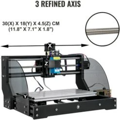 VEVOR Machine De Gravure CNC 3018 Pro 3 Axes 10000 RPM Graveur Laser GRBL Controle Pour Graver Plastiques Bois Acryliques PVC With 500mw Laser 10 VEVOR Machine De Gravure CNC 3018 Pro 3 Axes 10000 RPM Graveur Laser GRBL Controle Pour Graver Plastiques Bois Acryliques PVC With 500mw Laser -Makitch Magasin 73769023 4