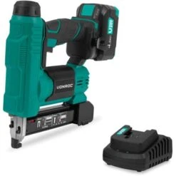 VONROC Agrafeuse-cloueuse 20V | Batterie 4.0Ah Et Chargeur Inclus