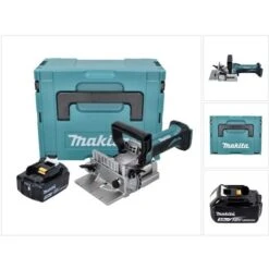 Makita DPJ 180 F1J 18 V Machine à Rainurer Sans Fil 18 V 100 Mm + 1x Batterie 3,0 Ah + Makpac - Sans Chargeur