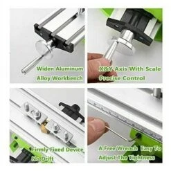 Mini Fraiseuse,Multifonctionnelle Table De Perçage Transversale Ajustable,Mini Fraiseuse Table,Table De Glissière De Forage Composée De Fraiseuse Pour Perceuse D'établi De Bricolage,310x90 Mm -Makitch Magasin 76483773 4