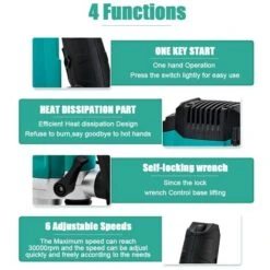 Défonceuse Verticale Electrique 1200 W 16000-30000 RPM STANEW, Profession Fresatrice Verticale Avec Set De 12 Fraises,6 Vitesses, Réglage De La Profondeur De Fraisage. -Makitch Magasin 77013334 3