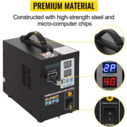 VEVOR Soudeuse De Batterie Tactile De Precision A Double Impulsion Lumiere LED -Makitch Magasin 77220838 3