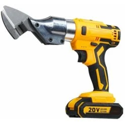 Cisaille à Métaux électrique Sans Fil 20V, Réglage à Deux Vitesses, 400 /1400 RPM, Cisaille à Métaux Rechargeable Au Lithium Pour Métal, Tôle