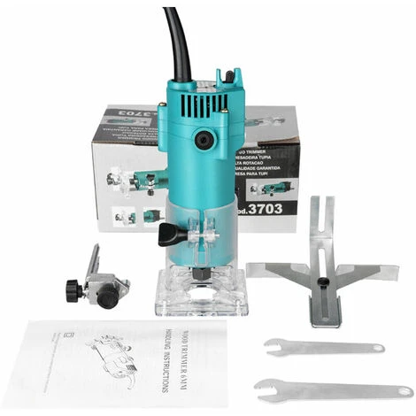 220V 450W Routeur A Bois Electrique Outil De Defonceuse A Bois Moteur A Brosse Pour Le Travail Du Bois Machine A Fraiser Graver Et Decouper Le Bois 4 220V 450W Routeur A Bois Electrique Outil De Defonceuse A Bois Moteur A Brosse Pour Le Travail Du Bois Machine A Fraiser Graver Et Decouper Le Bois – Image 2