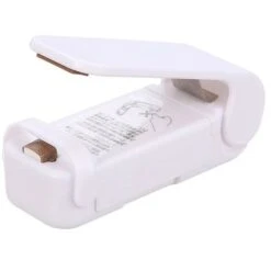 Mini Sac Thermique Scellant Emballage Scellant Pochette Thermoplastique Sac Alimentaire Scellant Portable Scellant Emballage Cuisine Accessoires 1 Pièces Blanc