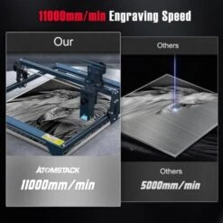 ATOMSTACK A10 PRO Machine De Gravure Laser, 10W Découpe Laser, Découpe Laser CNC Haute Précision à Effet 50W, Mise Au Point Laser 0,08 Mm, Grande Surface 410 X 400 Mm -Makitch Magasin 82152676 5
