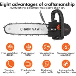 12 "support De Convertisseur De Scie à Chaîne électrique Bricolage Ensemble Meuleuse D'angle Dans L'outil De Travail Du Bois De Scie à Chaîne