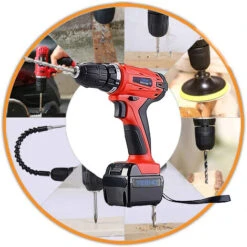 Perceuse Visseuse Sans Fil 18v+ 2 Batteries Lithium + 52 Accessoires - Rouge 9 Perceuse Visseuse Sans Fil 18v+ 2 Batteries Lithium + 52 Accessoires - Rouge -Makitch Magasin 84704277 4