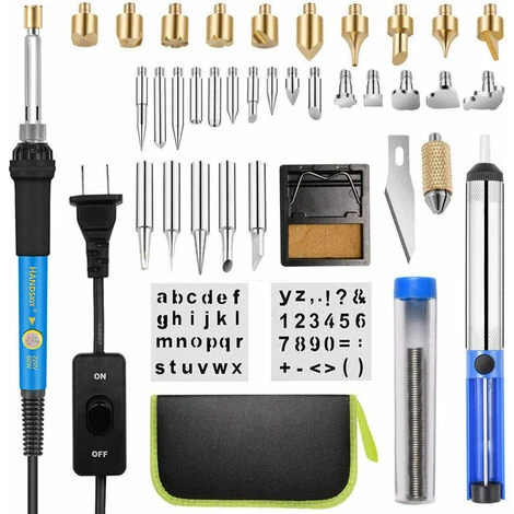 Kit De Pyrogravure 54 Pcs Pyrogravure Sur Bois 60W Température Réglable De 200 à 450 °C - Pour Bois, Cuir, Sculpture, Pyrogravure Sur Bois, Bricolage 3 Kit De Pyrogravure 54 Pcs Pyrogravure Sur Bois 60W Température Réglable De 200 à 450 °C - Pour Bois, Cuir, Sculpture, Pyrogravure Sur Bois, Bricolage
