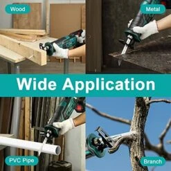 Scie Sabre Sans Fil, STANEW 18V Scie Sabre Avec 2,0Ah Batterie, Scie Electrique Vitesses Réglables 0-3000 SPM, Changement De Lame Sans Outil -Makitch Magasin 86501525 3