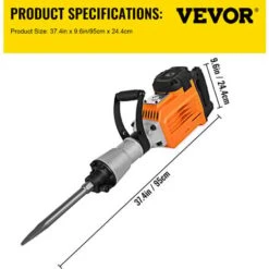 VEVOR Marteau De Demolition 3600W Marteau Piqueur Electrique Resistance De 95mm -Makitch Magasin 86893654 2