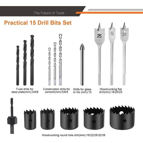 TACKLIFE Perceuse à Percussion, Perceuse à Fil 850W 3000RPM Avec 15 Forets Set, Vitesse Variable, Mode Marteau Et 2 Fonctions En 1, Adaptée Au Bois, Acier, Béton-PID03B 5 TACKLIFE Perceuse à Percussion, Perceuse à Fil 850W 3000RPM Avec 15 Forets Set, Vitesse Variable, Mode Marteau Et 2 Fonctions En 1, Adaptée Au Bois, Acier, Béton-PID03B – Image 3