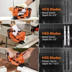 Scie Sauteuse Sans Fil 18V TACKLIFE, 6 Lames, 2 Modes De Coupe, 0-2700 RPM, Chargeur Rapide, Lumière LED Intégrée - TLJS02D -Makitch Magasin 87563725 3