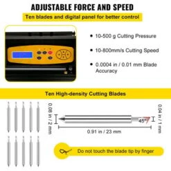 VEVOR Plotter De Decoupe Vinyle Traceur De Coupe 720 Mm Avec Logiciel SignMaster, Machine De Decoupe Vinyle Haute Precision Panneau Numerique LED Interface USB & COM Cinq Rouleaux Pour Tracer Decouper -Makitch Magasin 88257814 4