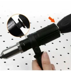 Adaptateur De Pistolet à Rivets, Pistolet à Riveter Électrique Avec Boîtier De Moulage En Aluminium Et Poignée Antidérapante Pour Perceuse Sans Fil Outil D'Insertion De Riveteuse Électrique -Makitch Magasin 88335625 5