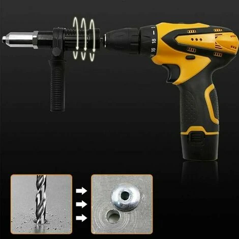 Outil De Rivetage Sans Fil, Riveteuse électrique, Riveteuse à Riveter Sans Fil, Adaptateur De Perceuse à Riveter 6 Outil De Rivetage Sans Fil, Riveteuse électrique, Riveteuse à Riveter Sans Fil, Adaptateur De Perceuse à Riveter – Image 4