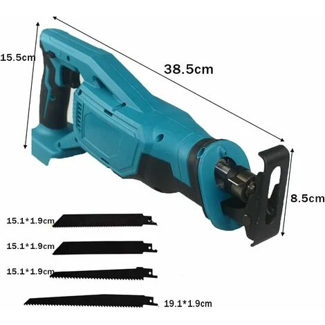 Scie Alternative Sans Fil, Remplacement De La Scie Alternative Makita DJR183Z, Vitesse Variable, Avec 4 Lames, Lumière LED, 0-3000SPM, Pour Couper Le Bois, Compatible Avec La Batterie Makita (batterie 5 Scie Alternative Sans Fil, Remplacement De La Scie Alternative Makita DJR183Z, Vitesse Variable, Avec 4 Lames, Lumière LED, 0-3000SPM, Pour Couper Le Bois, Compatible Avec La Batterie Makita (batterie – Image 3