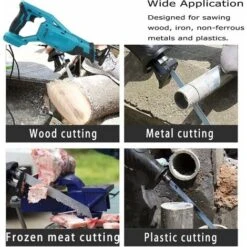 Scie Alternative Sans Fil, Remplacement De La Scie Alternative Makita DJR183Z, Vitesse Variable, Avec 4 Lames, Lumière LED, 0-3000SPM, Pour Couper Le Bois, Compatible Avec La Batterie Makita (batterie 11 Scie Alternative Sans Fil, Remplacement De La Scie Alternative Makita DJR183Z, Vitesse Variable, Avec 4 Lames, Lumière LED, 0-3000SPM, Pour Couper Le Bois, Compatible Avec La Batterie Makita (batterie -Makitch Magasin 88687598 5