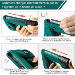 Agrafeuse Électrique, NEU MASTER NTC0060 2 En 1 Cloueur Electrique, Y Compris Les Agrafes Et Les Clous 8 Agrafeuse Électrique, NEU MASTER NTC0060 2 En 1 Cloueur Electrique, Y Compris Les Agrafes Et Les Clous -Makitch Magasin 89603312 2